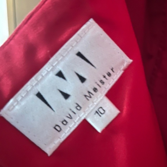 David Meister RED strapless cocktail dress - size 10, excellent condition - Picture 4 of 4